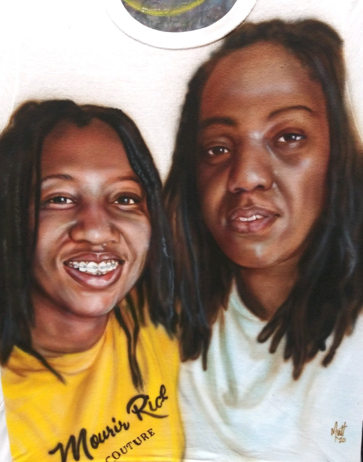 Double fully Airbrushed Full Color Portrait