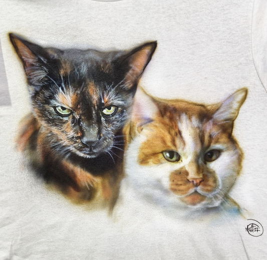 Double Fully Airbrushed Animal Portrait